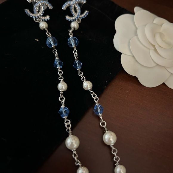 Authentic Chanel Crystal Earrings - Picture 4 of 8